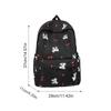 Cartoon Floral Print Backpack Breathable Large Capacity Student Schoolbag Ultra-light Nylon Book Bag