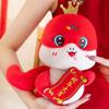 Plush Snake Year Mascot Toy Cute Lucky Snake Doll Plushies Zodiac Crown Snake Doll  Home Decor