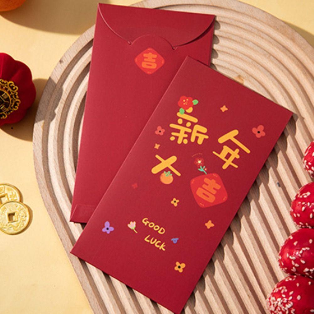 30PCS HongBao Money Pocket Vintage Luck Money Bags Good Luck Chinese Red Envelope  Chinese New Year