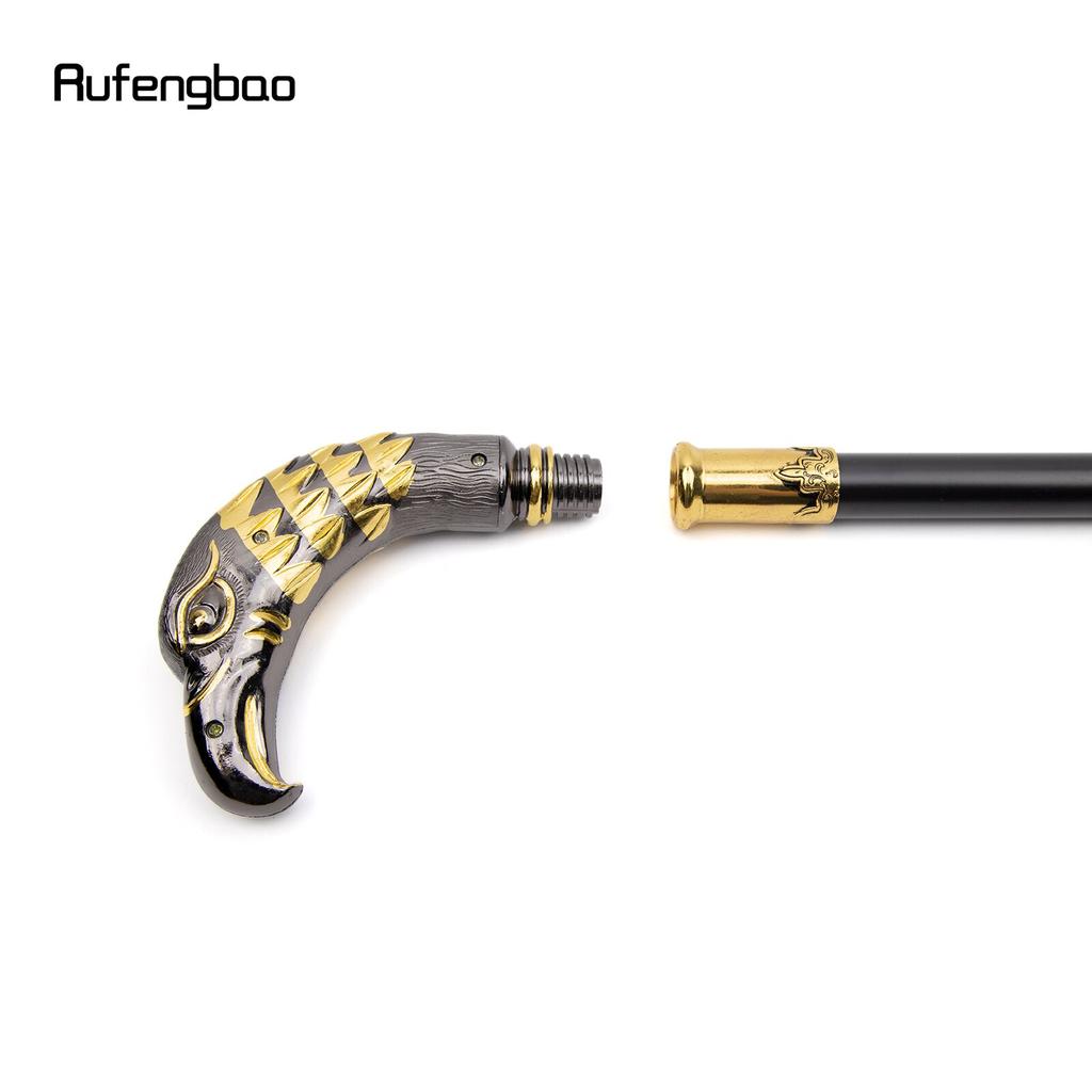 Goldener schwarzer Adler mit langem Kopf, Luxus-Gehstock, Party, Mode, eleganter Gehstock, dekorativer Spazierstock, Knauf, Crosier, 90 cm