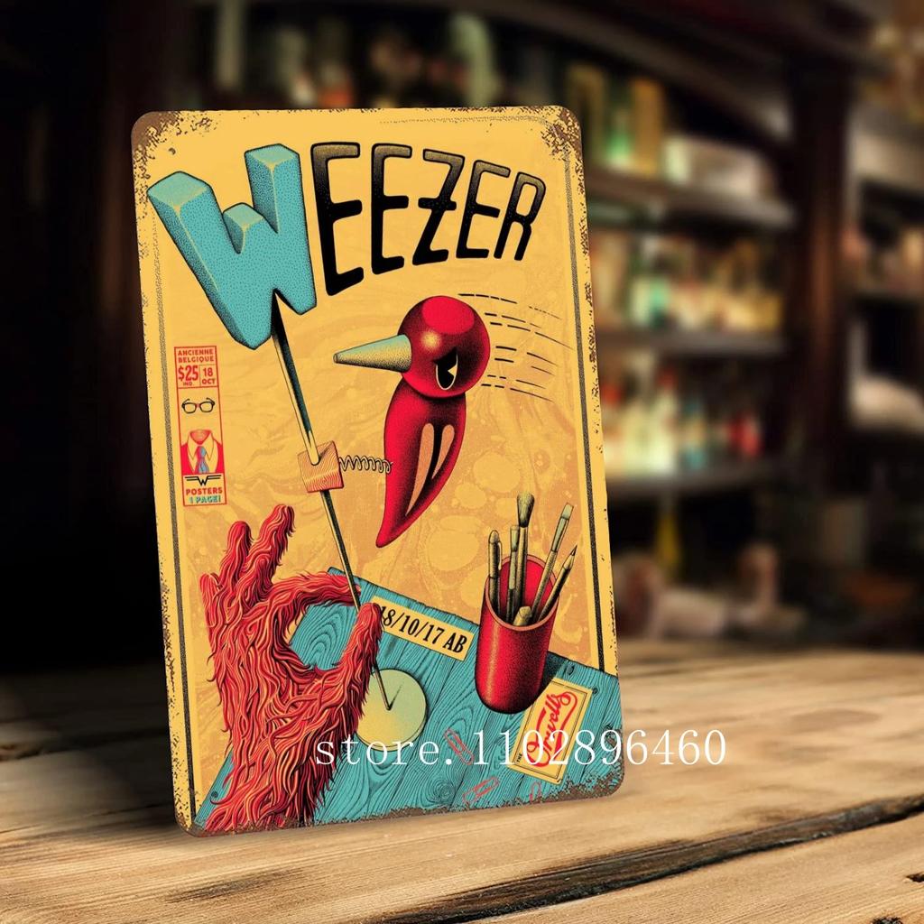 weezer Metal Plaques & Signs wall decor Vintage Tin Signs Captain Metal Poster Decor for Bar Pub Club Wall Decoration