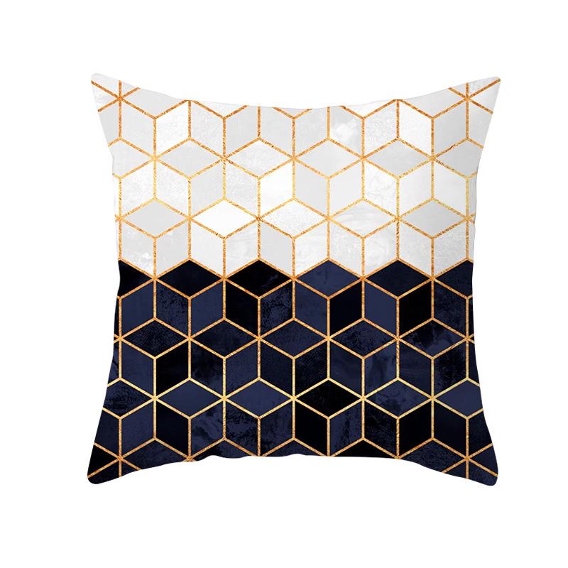 Geometric Sofa Pillow Cover Peach Skin Creative Home Office Cushion Cover Car Cushion