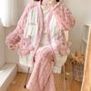 Winter Thickened Maternity Pajamas, Coral Velvet Pajamas, Women's Thickened Warm Home Clothes, Women's Home Clothes