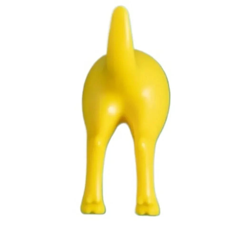 Dog Tail Hooks Hat Coat Key Wall Mounted Hanger Sticker Decoration Creative Tail Kitchen Small Hook Wall Hanging Hole Punching