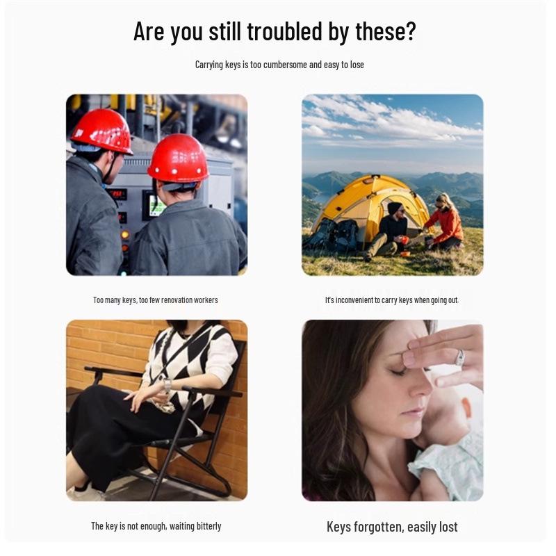 Punch-Free Cat's Eye Door Lock & Password Key Box for Temporary Storage