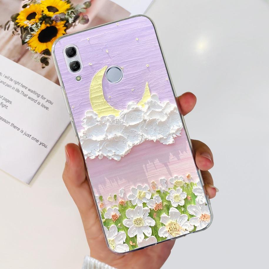 For Honor 10 Lite Case Honor 10i Shockproof Cover HRY-LX1T HRY-LX2 Stylish Flower Soft Silicone Clear TPU Funda For Honor10 Capa