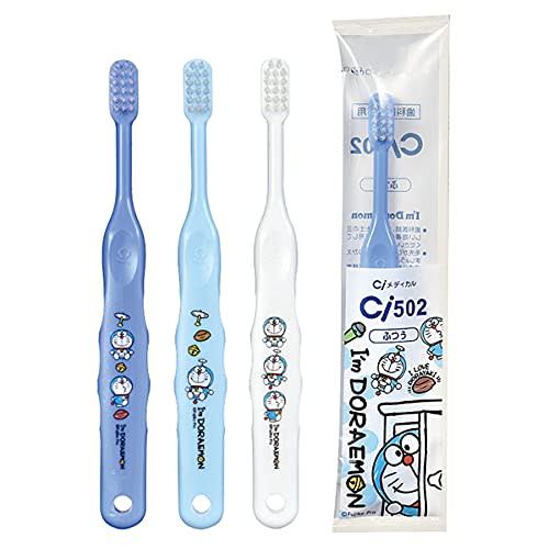 Ci Medical Children's Toothbrush 03952, 30 Toothbrushes / Assorted 3 Colors, Doraemon/Medium Size