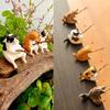 Bonsai Micro-landscape Miniature Figurines Cat Statue Kitten Fishing Ornament Fish Tank Ornaments