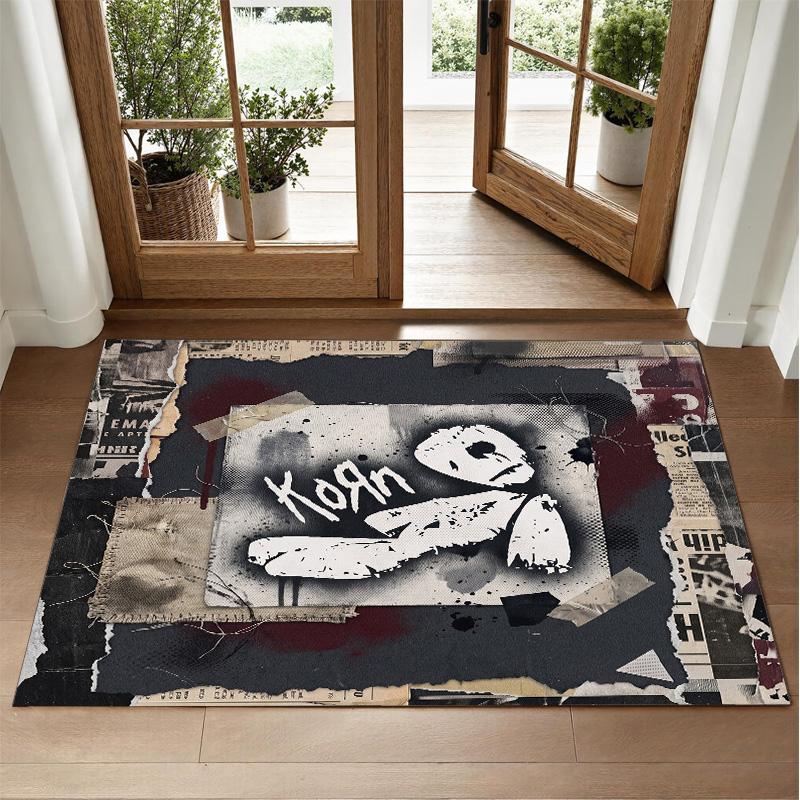 Korn Design Crystal Velvet Rug Soft Decorative Mat for Bedroom Entrance