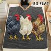 1Pc Red Rooster Print Flannel Blanket,High Quality Comfortable for All Seasons,Home Decor,Warmth and Comfort,Perfect for Christmas Gifts