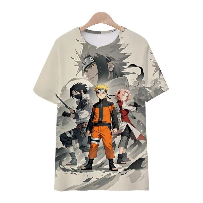 Summer Bestsellers Naruto 3d Printed Short-sleeved Men's Cool Round-neck T-shirts, Summer Children's T-shirts, Abstract Clothes