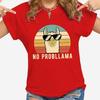 Summer Unisex Vintage Top Funny Llama Graphic Printed T-shirt Fashion Creative Design T Shirt Female Casual Crew Neck Loose Y2K
