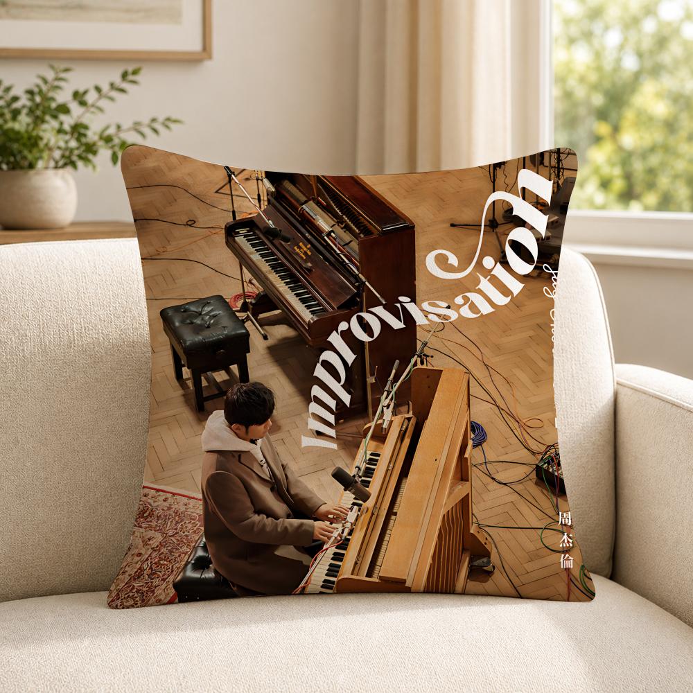 Singer JJay CChou Cushion Cover Soft Short Plush SkinFriendly Cushion Case for MultiScene Use
