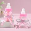 12Pcs Mini Baby Bottle Candy Box Gender Reveal Party Decorations Pink Blue Gift Box Bottle Baptism Baby Shower Party Favors