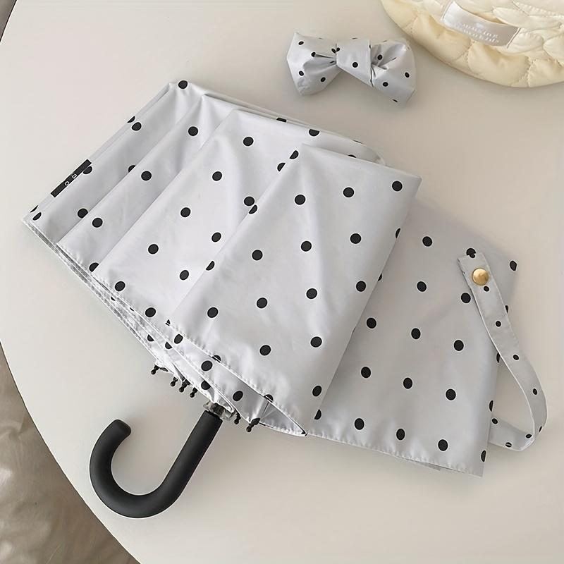 Round Dot Color Umbrella, Stylish Matching, U-Shaped Handle for Easy Portability