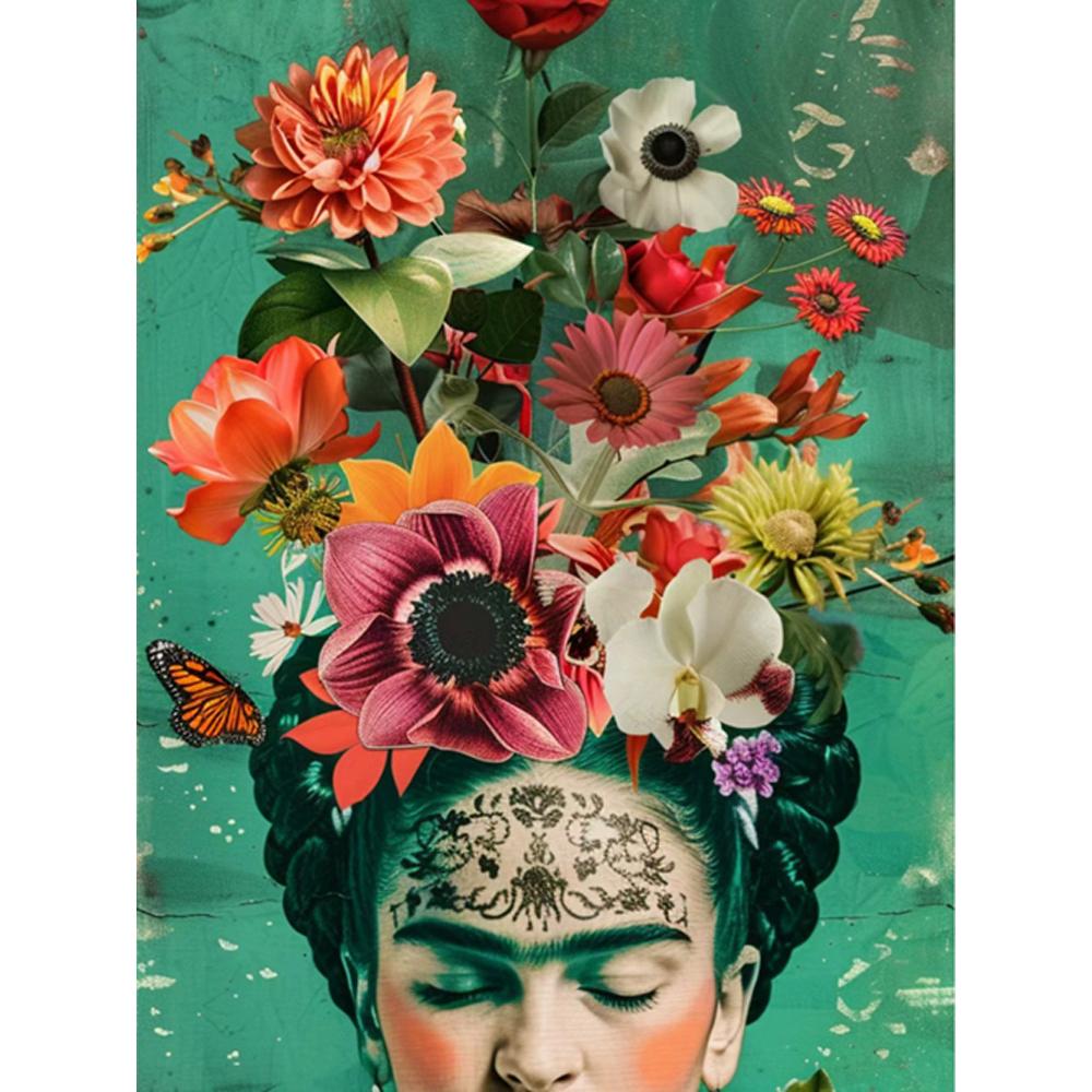 2026 New Diamond Painting Girl Flower Cross Stitch Kit Full Diamond Mosaic Women Art Embroidery Pictures for Home Decoration