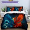 3pcs bedding set Phoenix YinYang Includes 1 Comforter + 2 Pillowcases, Without Pillow Inserts, Soft Comfortable, Lightweight Breathable, Pri
