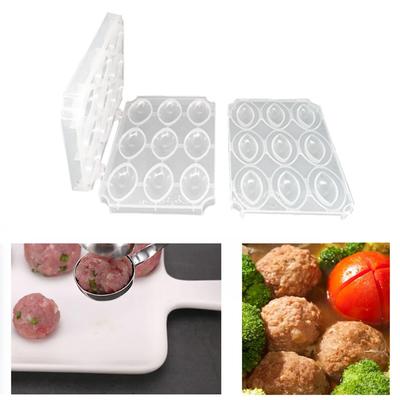 NOWY Ręczny Formier do Klopsików Formierka do Pasztetu 9 Otworów Kibbeh Express Formier do Klopsików Maszynka do Mięsa Ciasto Deser Narzędzia Kuchenne