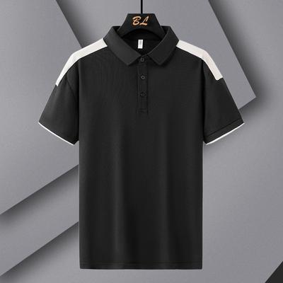 Polo-Shirt T-Shirt Herren Kurzarm Freizeit Oberteil Patchwork Kontrastfarbe Kurzarm Polo-Shirt