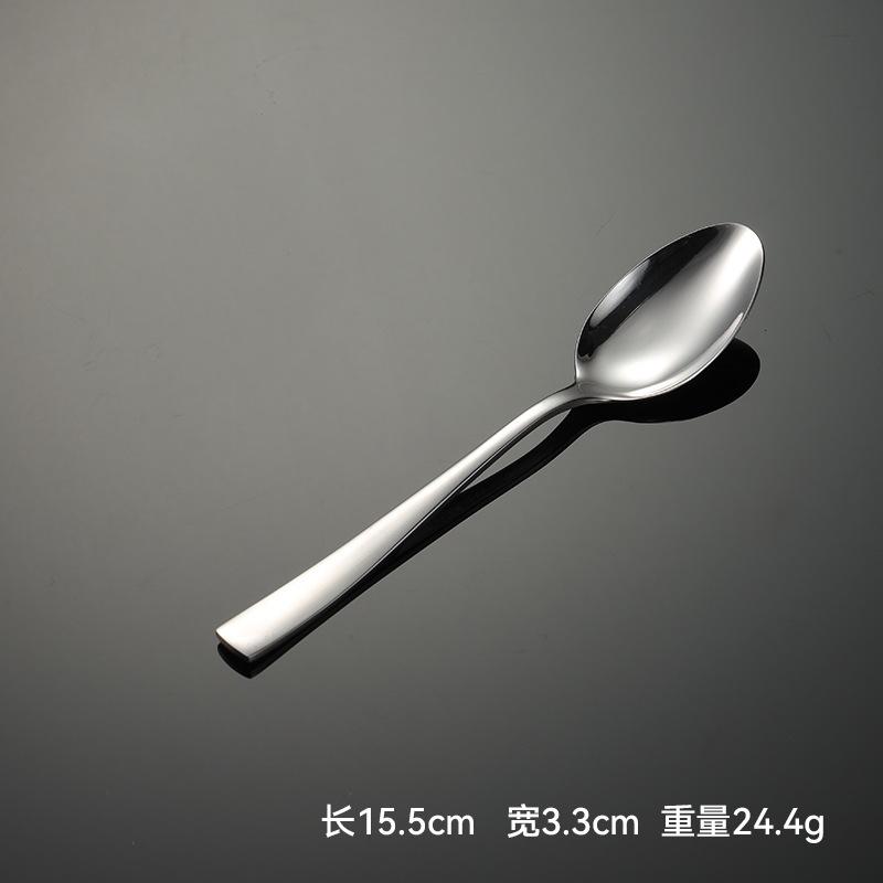 Stainless steel square handle western tableware knife fork spoon gift C007 multi-specification cloth wheel polishing steak knife