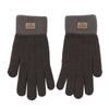 Gants d'hiver chauds et épais pour femmes et hommes, mitaines tricotées extensibles, gants à doigts complets, gants doubles de couleur assortie