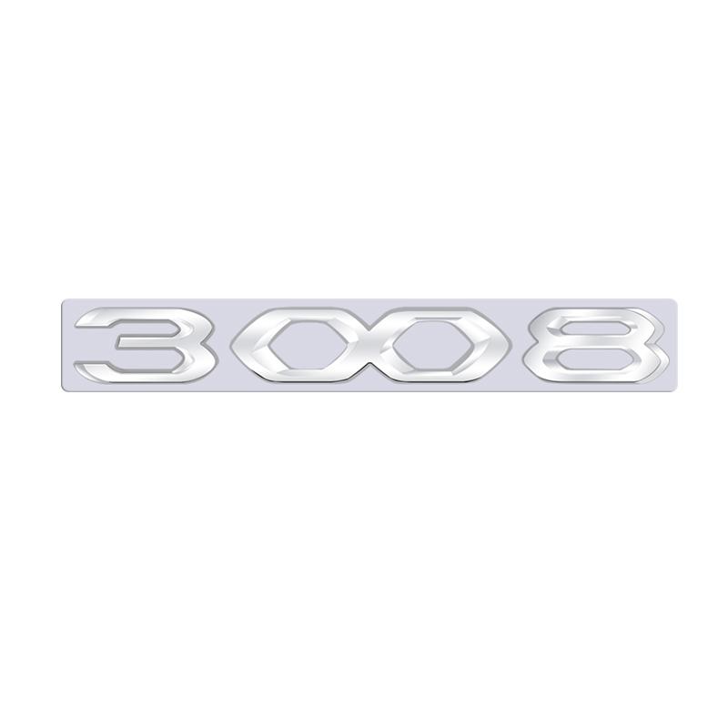 3008 GT Car 3D Metal Letters Logo Badge Decals Sticker Car Auto Rear Trunk Alphabet Emblem Styling Stickers