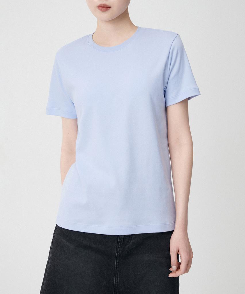 MUSINSA STANDARD WOMAN Women'S Basic Crew Neck T-Shirt [Serenity Blue]
