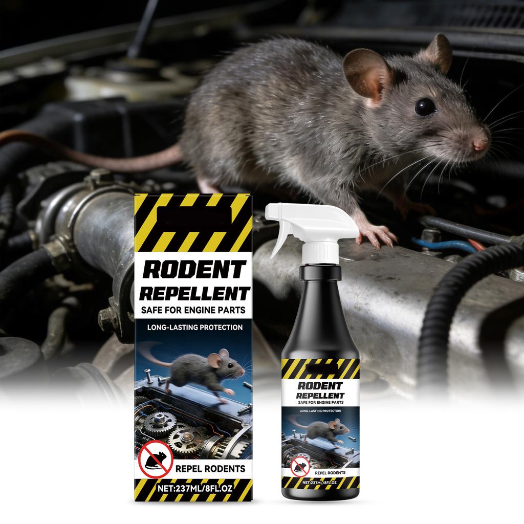 Engine Rodent Spray, Suitable for Both Car and Home Use, Safe, Non,corrosive, and Non,irritating. 237ml