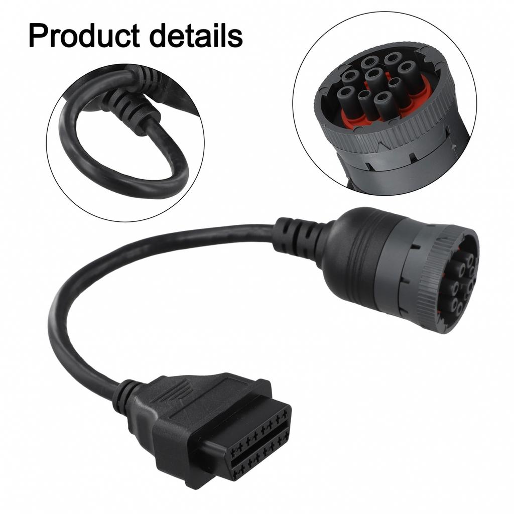 OBD2 Connector Truck Cable Easy Installation Non-deformation Design