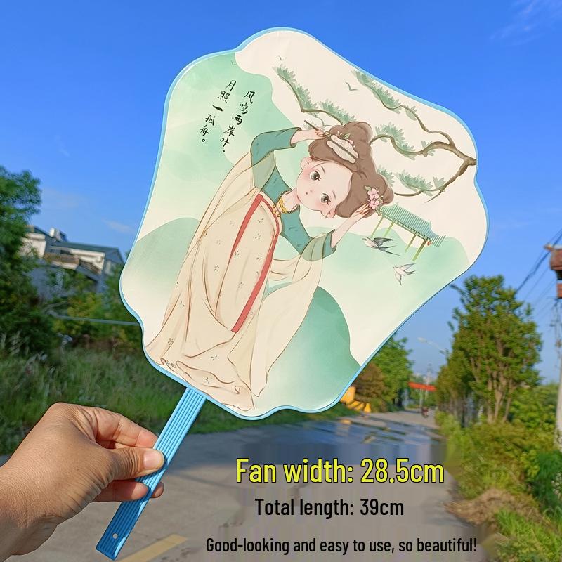 Classic Beauty Hanfu Photography Cooling Fan - Chinese Style Hand-held Round Fan