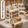 Kosmetik-Aufbewahrungsbox, große Kapazität, transparente Schublade, Schmuck- und Make-up-Aufbewahrungsbox, mehrschichtiger, multifunktionaler Desktop-Organizer