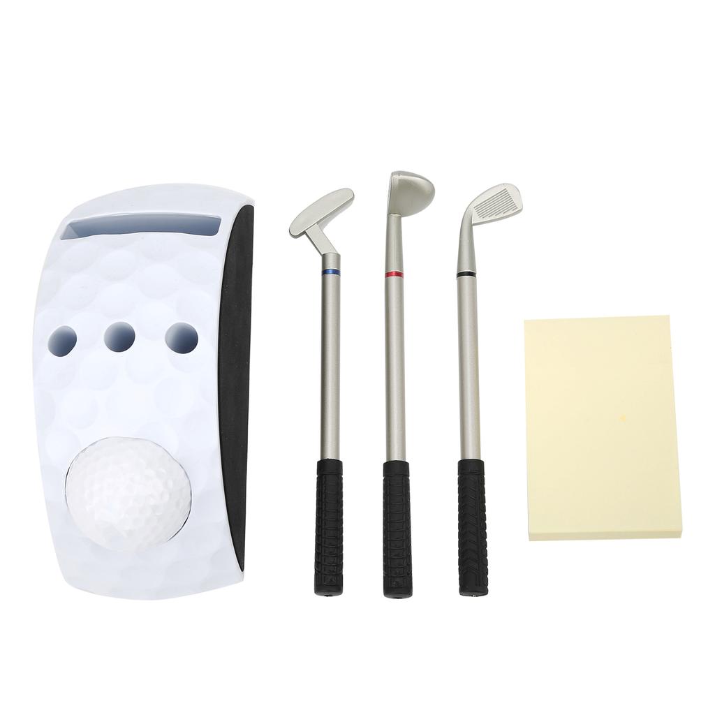 Desktop Small Golf Putter Pen Holding Stand Decoration Golf Pen Set with 3Pcs Pens