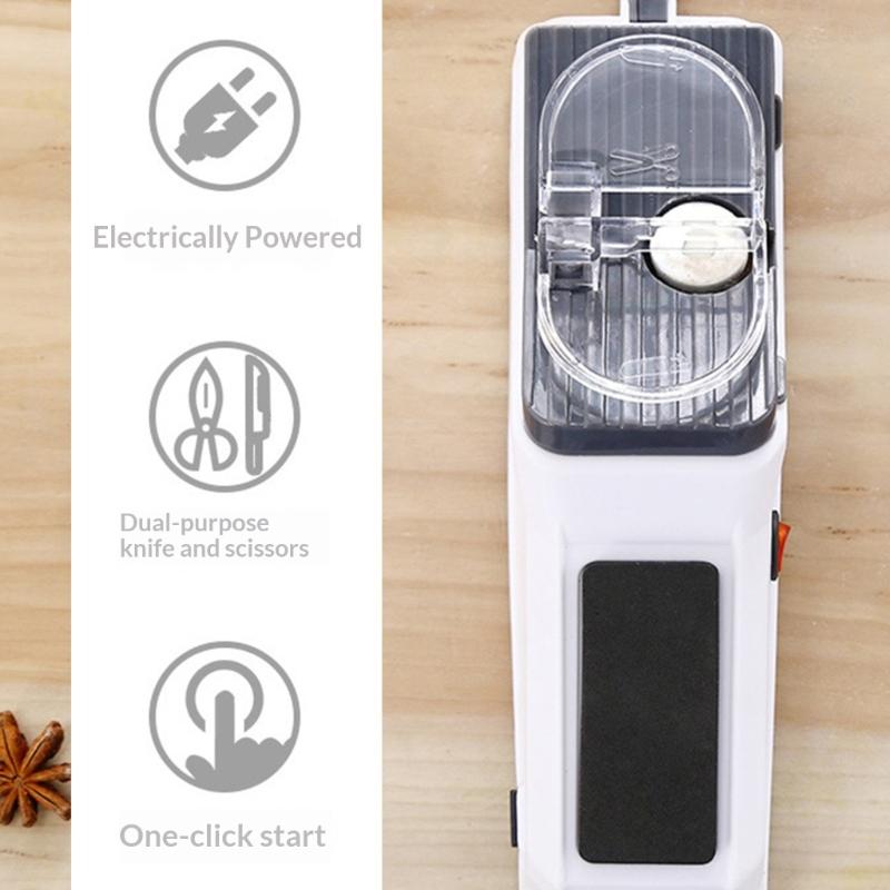 1pc USB Charging Electric Sharpener Featuring 5 Sharpening stone Slip Base functional