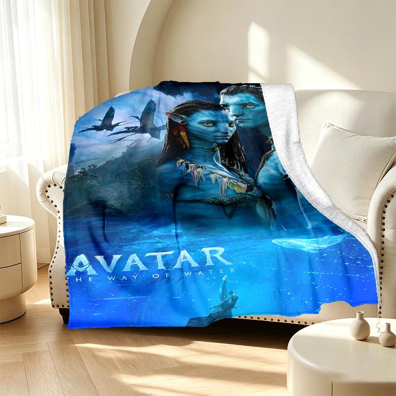 Avatar Pattern Blanket for Home Decoration, Bed, Sofa, Car Travel, Camping, Suitable for All Seasons, Birthday Christmas Gift