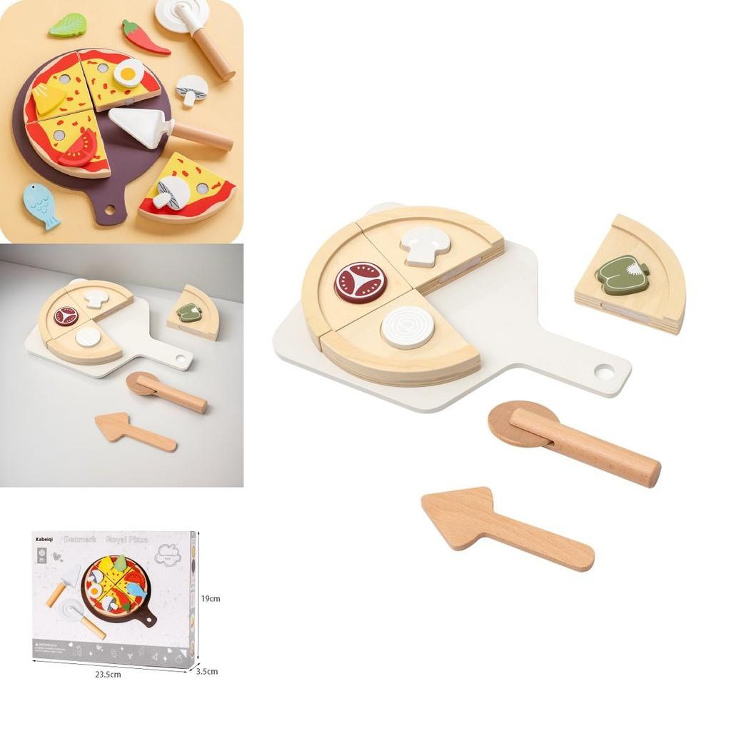 Fun Wooden Simulation Cutting Pizza Kid Toy Set For Skill Development And Creative Play Activities