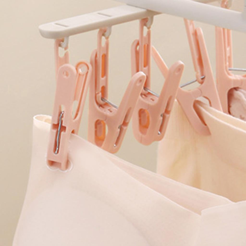 Socks    Multifunctional 360 Degree Rotating 10 Clips Socks Drying Rack for Dormitory Home Balcony