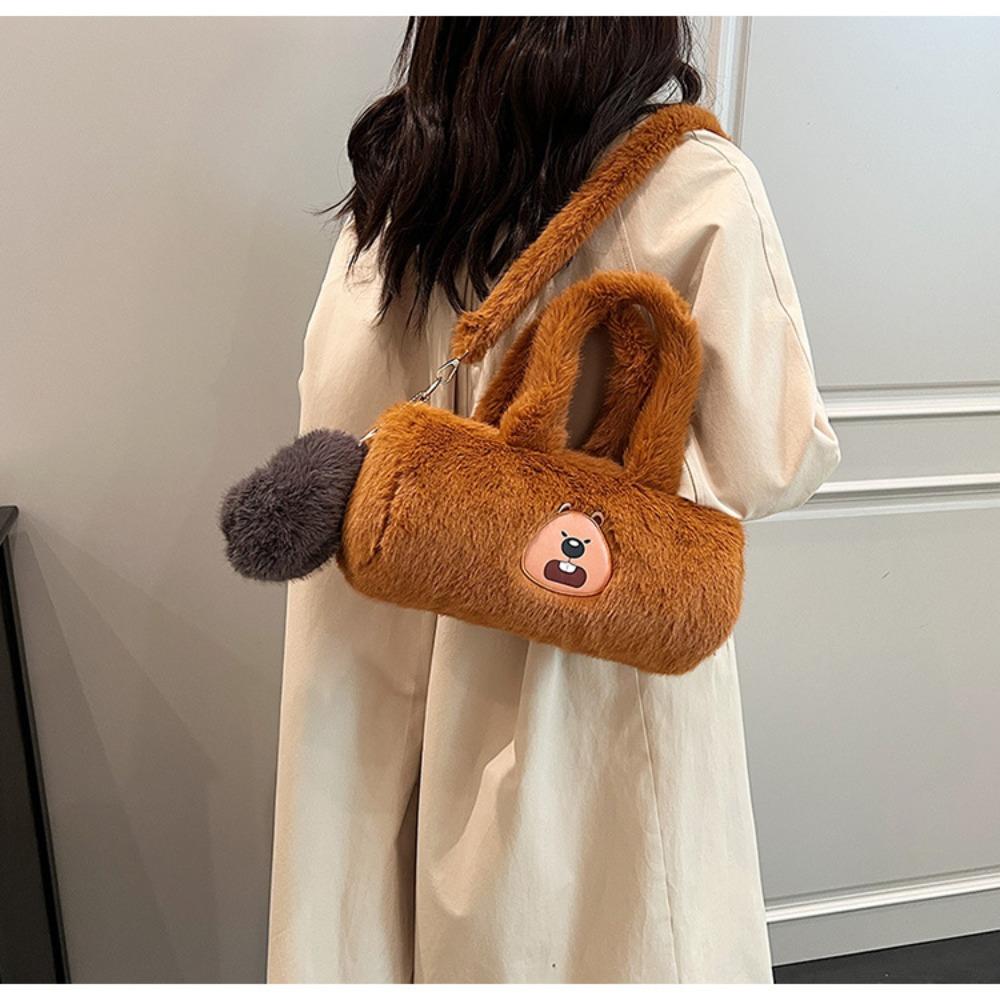 Plush Capybara Capybara Plush Backpack Animal Cartoon Cartoon Shoulder Bag Unisex