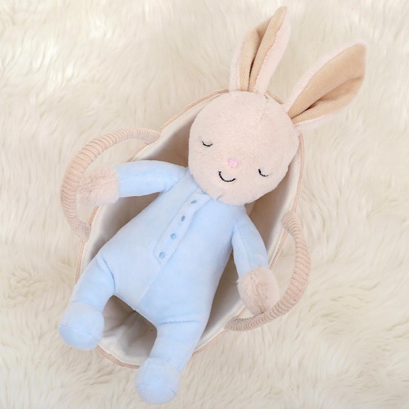 Cat Panda Raccoon And Hedgehog Plush Doll With Basket Design For Kids Gift