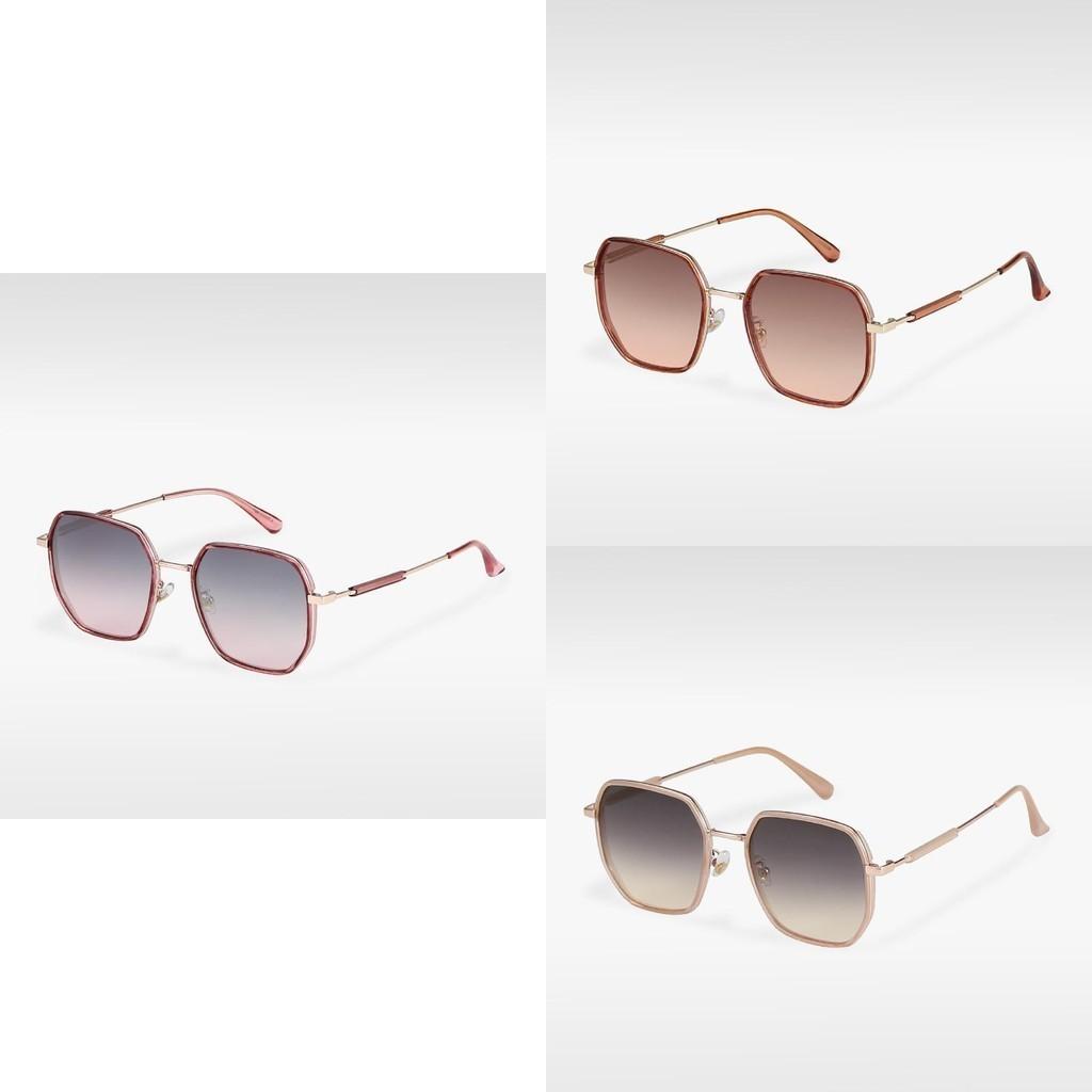 P28123 Fashion New Polarized Sunglasses Men Metal Square Frame Sunscreen Glasses Women Big Face Slimming Personalized Eyewear Uv375