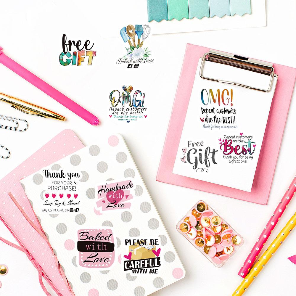 

500PCS English Pattern Sticker Roll Stickers Scrapbooking Coffee Phone Notebook Laptop Decal Car Motorcycle Supplies Stickers