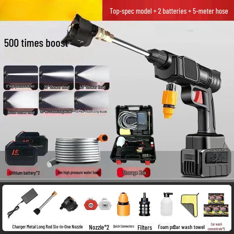 Ban Jue High-Pressure Cordless Car Wash Water Gun CN plug (adapter included)