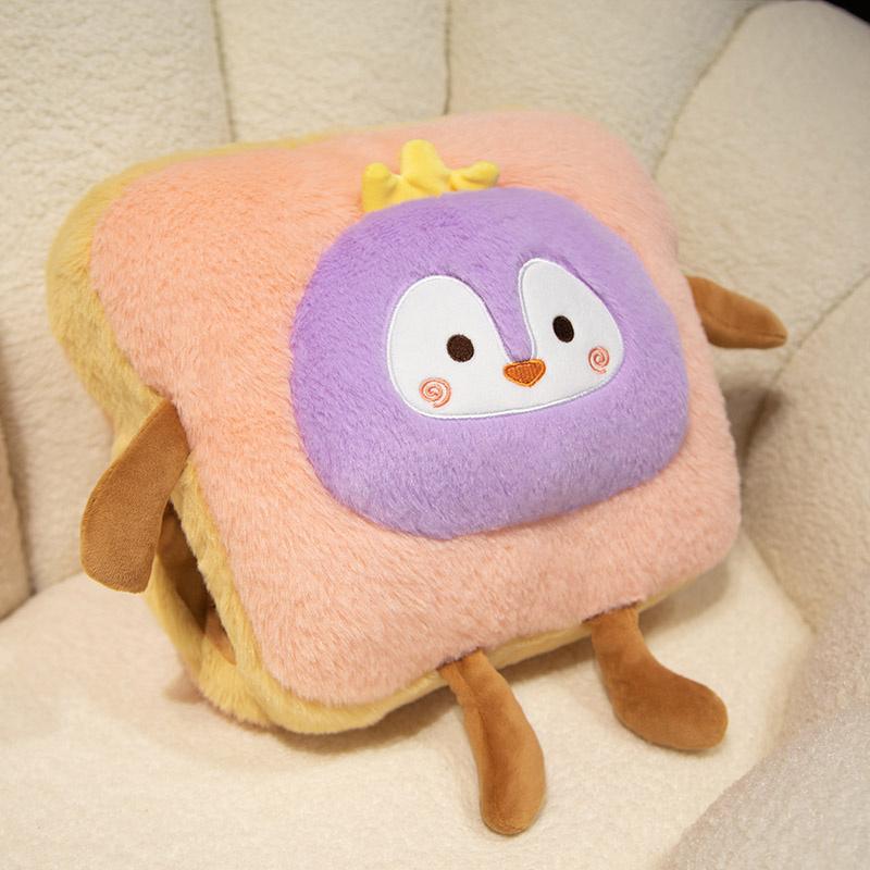 

Plush Bread Pillow Cute Cartoon Food Pig Rabbit Toast Soft Doll Warm Hand Pillow Cushion Home Decoration Gift 33cm