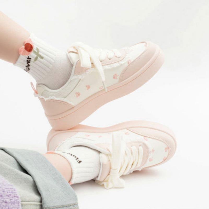 Fashionable and high-value white shoes thick-soled women's shoes student sports shoes versatile casual shoes lightweight sneakers