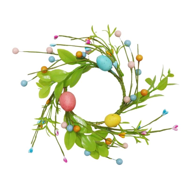 

Festival Easters Eggs Wreath Holiday Decoration Handmade Easters Garlands Perfect for Door Wall and Store Displays 1