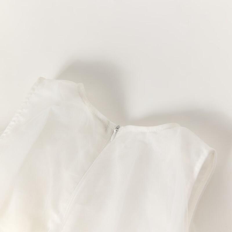 Girls' 3D Flower A-Line Mesh Princess Dress