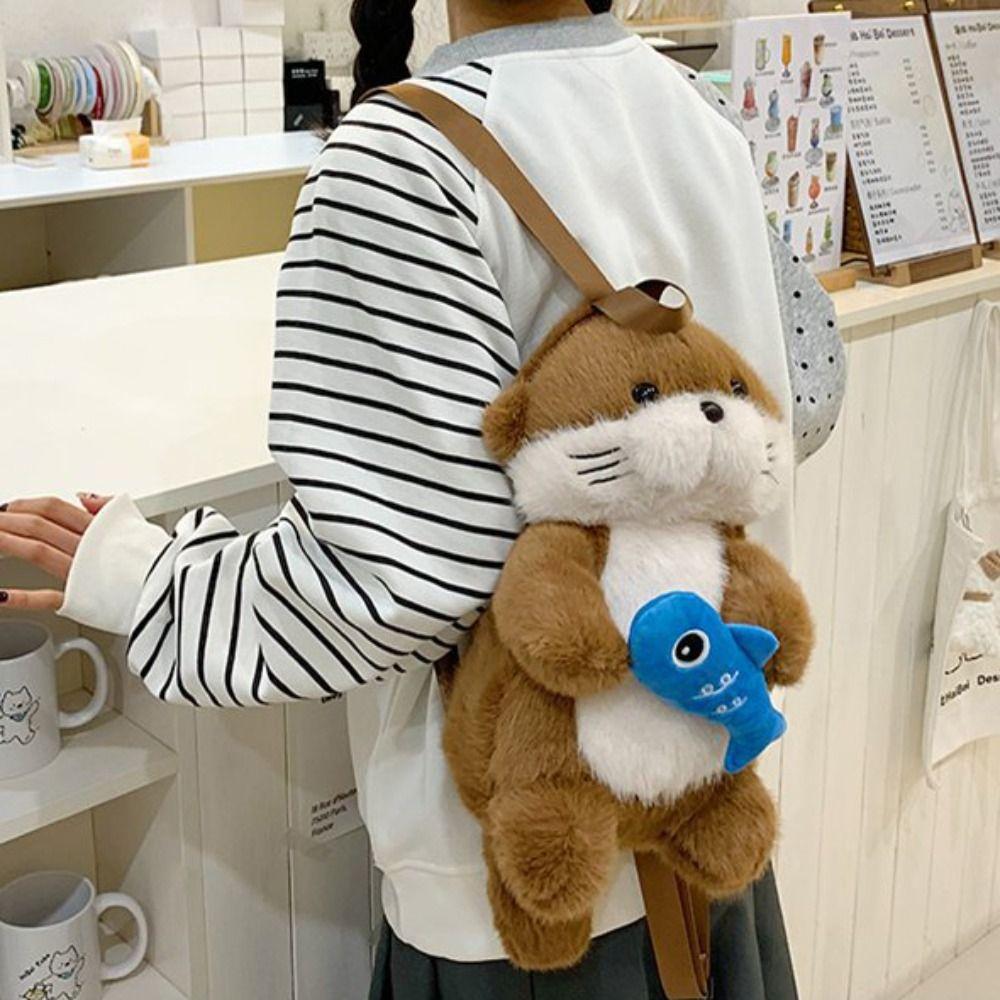 Adorable Simulation Animal Shoulder Bag Realistic Look Student School Bag  Birthday Gift