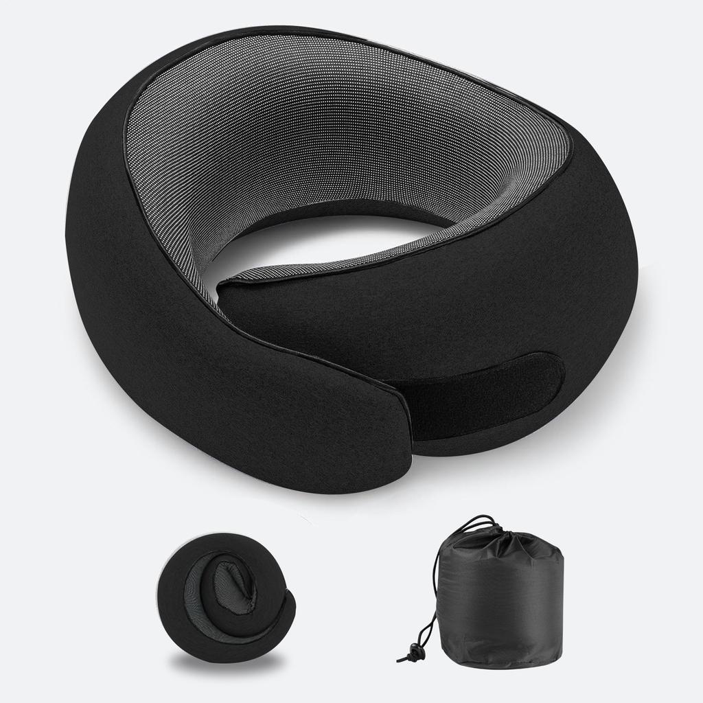 1pc Portable U-shaped Travel Pillow Memory Foam Snail Pillow Travel Neck Support Neck Pillow Adjustable Soft Noon Break Pillows