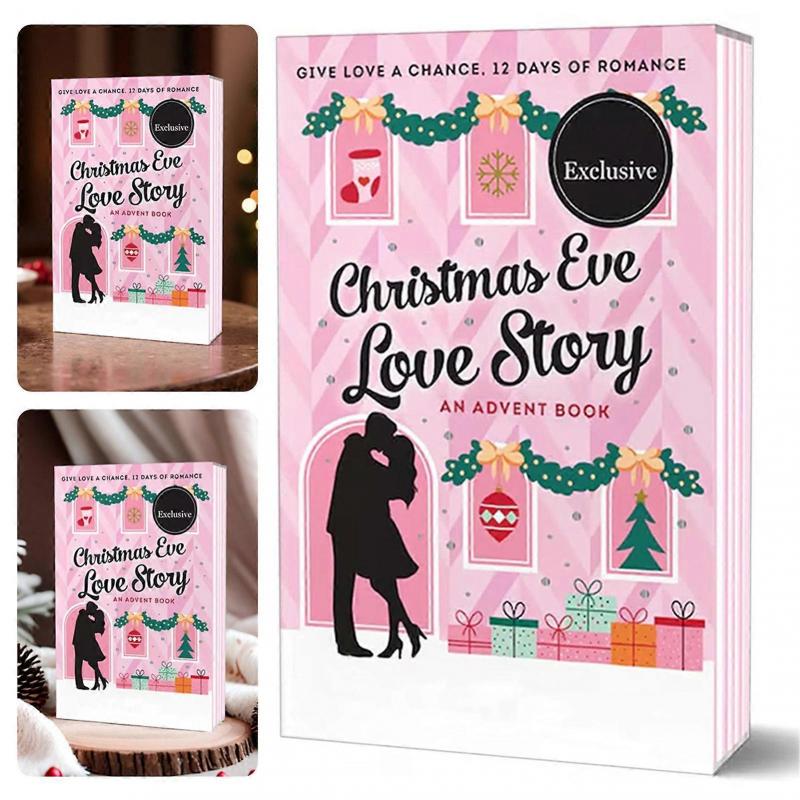 Christmas Eve Love Story Advent Book, Time-Traveling Love Story Countdown Calendar, Romance Christmas Gift for Her or Him