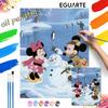 Winter Snowman Digital Oil Painting Art Painting Handmade Diy Home Decorations