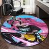 1pc Anime Design Round Carpet - "Ninja Hunters" Chair Mat for Office, Home Decor, Living Room